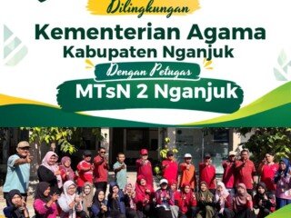 Pererat Silaturahmi, Tim Olahraga MTsN 2 Nganjuk Pimpin Senam Pagi di Kemenag Nganjuk