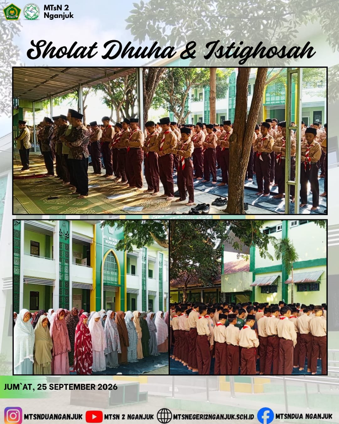 Shalat Dhuha Berjamaah dan Istighosah untuk Bentuk Karakter Religius Siswa
