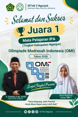Sabet Juara 1 OMI IPA Tingkat Kabupaten, Siswi MTsN 2 Nganjuk Melaju ke Tingkat Provinsi