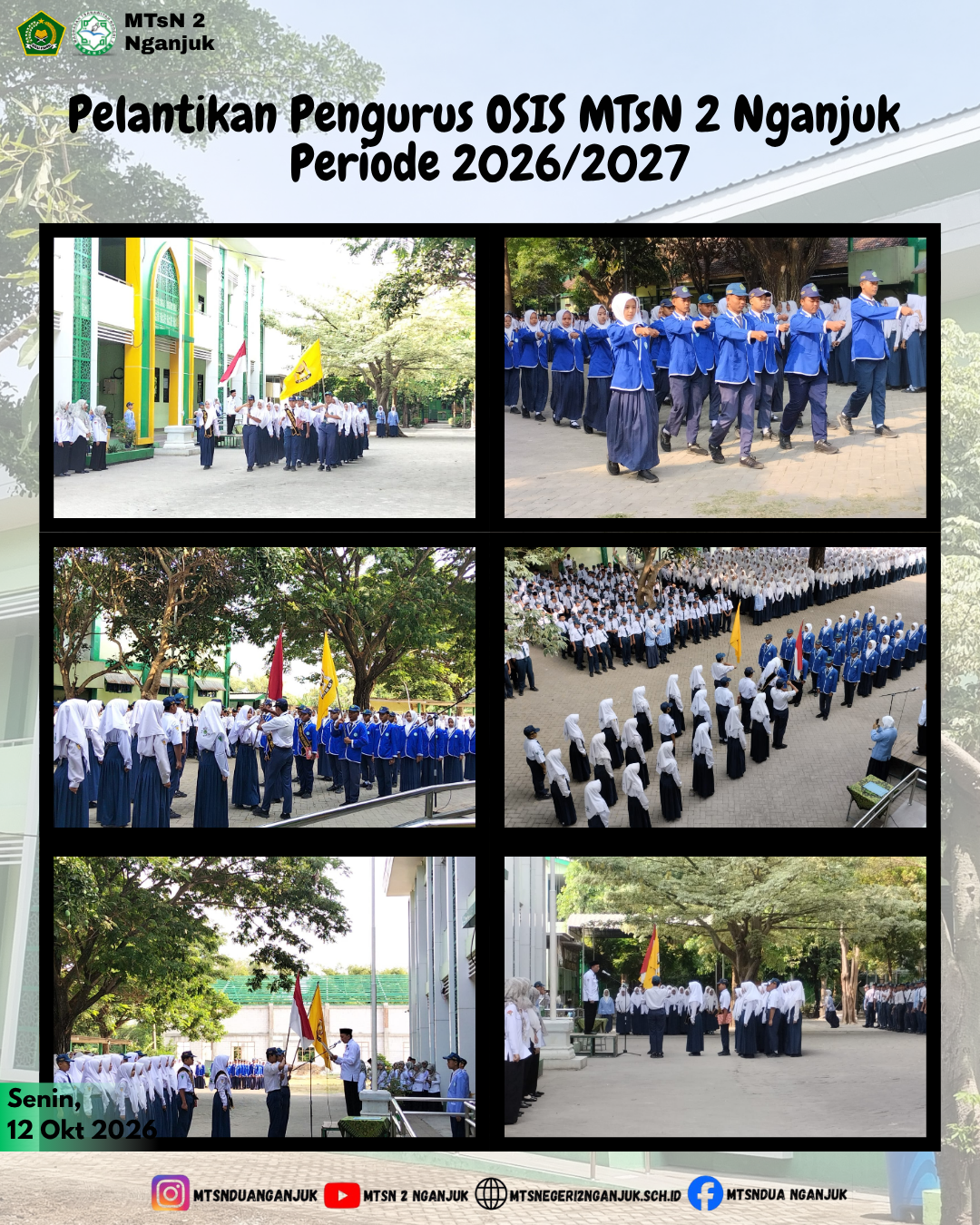 Lantik Pengurus OSIS Periode 2026/2027, Pembina Upacara MTsN 2 Nganjuk Titipkan 4 Pondasi Utama